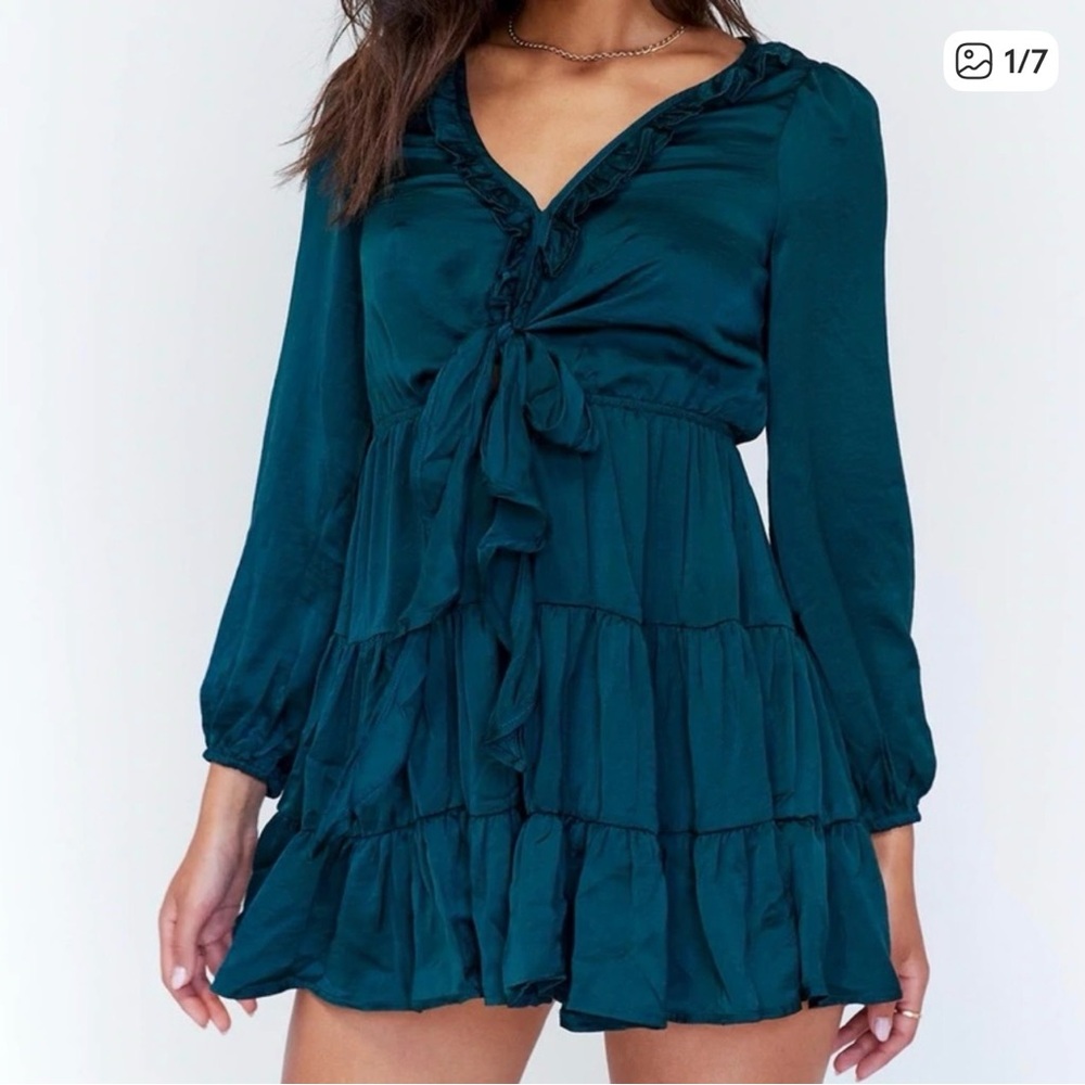Princess Polly Teal Randi Mini Dress